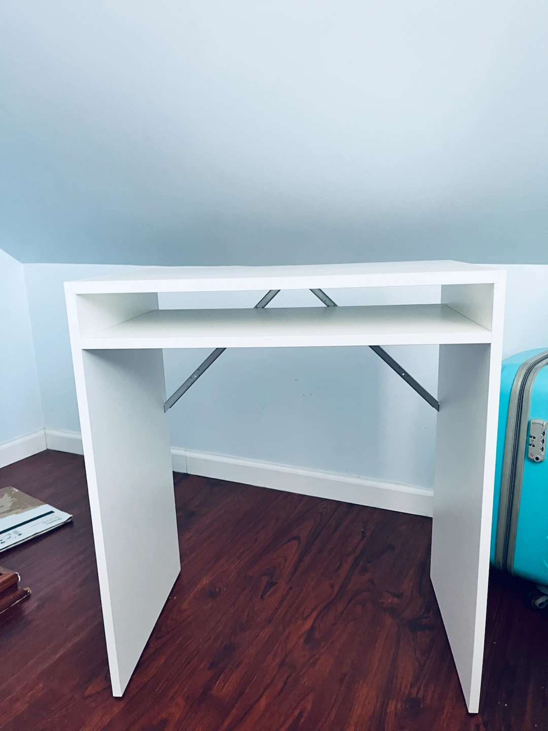 3-Piece Complete Desk & Vanity Bundle (IKEA Desk + Stool + Lamp) - photo 3