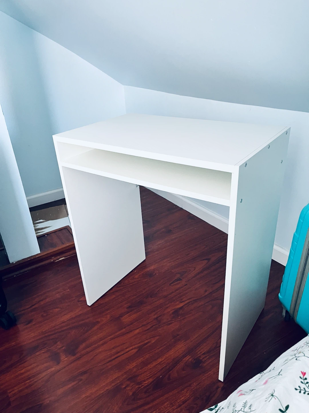 3-Piece Complete Desk & Vanity Bundle (IKEA Desk + Stool + Lamp) - photo 4