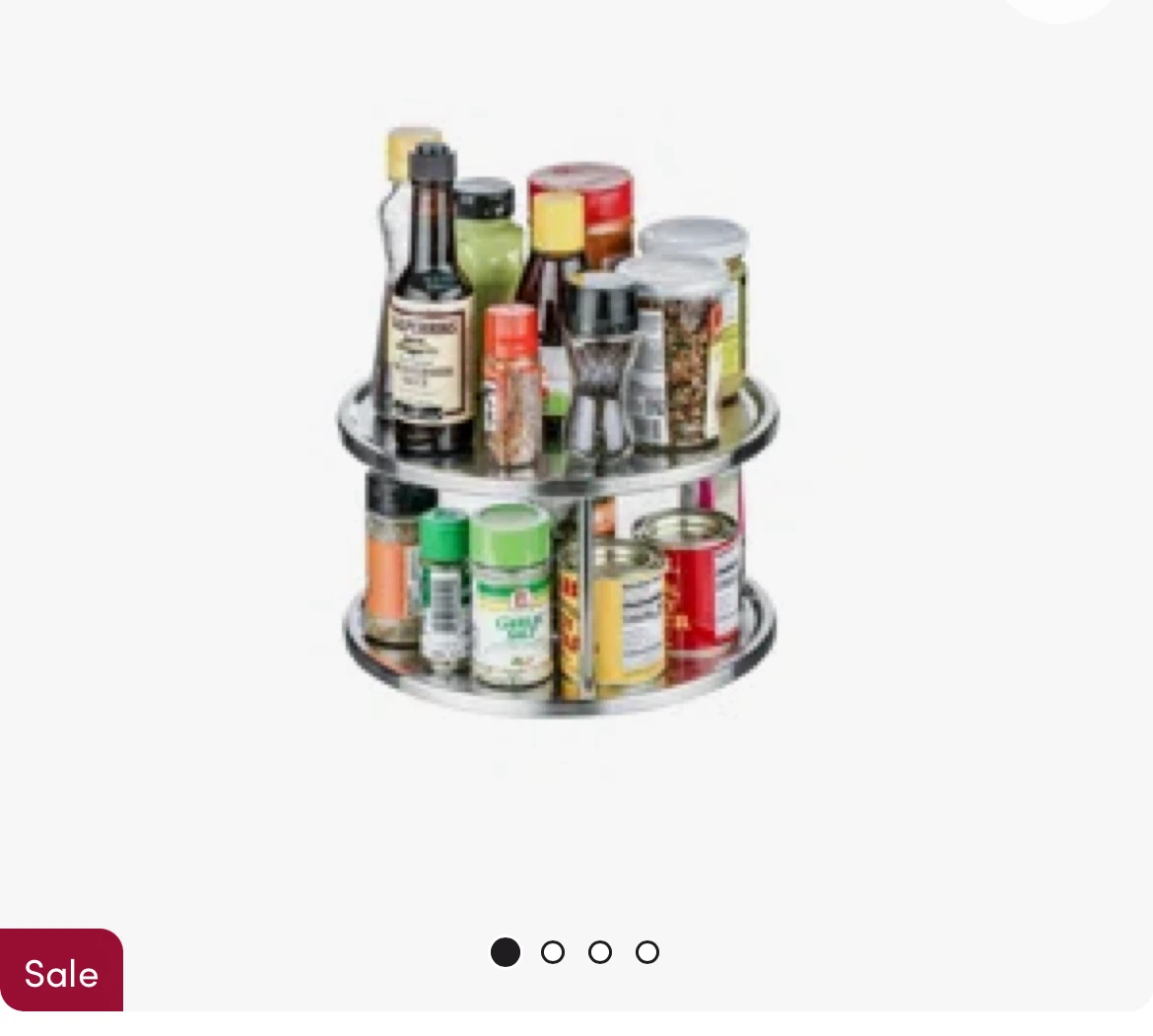 2 Stainless Steel Two-Tiered Serving Stand