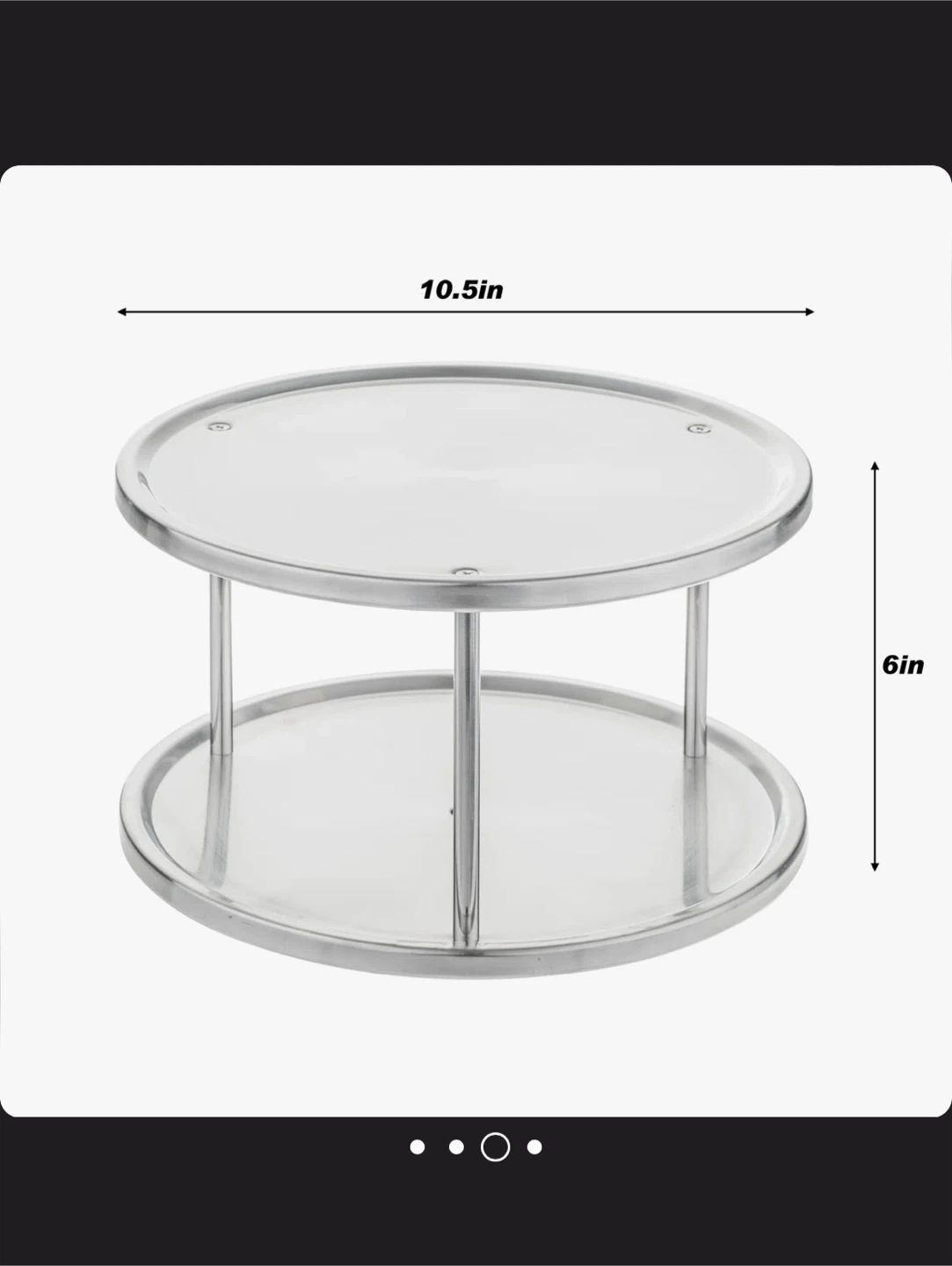 2 Stainless Steel Two-Tiered Serving Stand - photo 2