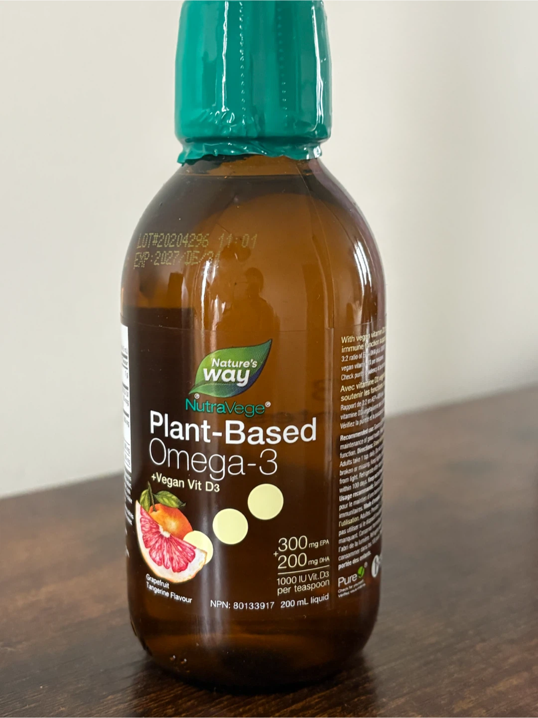 Nature's Way Plant-Based Omega-3 + Vegan Vit D3 (200ml)