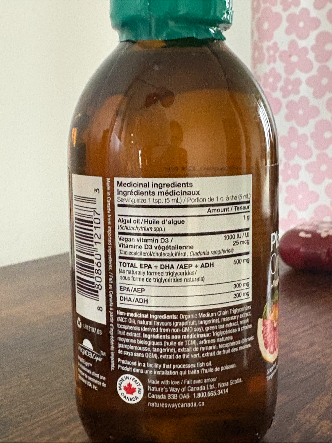 Nature's Way Plant-Based Omega-3 + Vegan Vit D3 (200ml) - photo 2