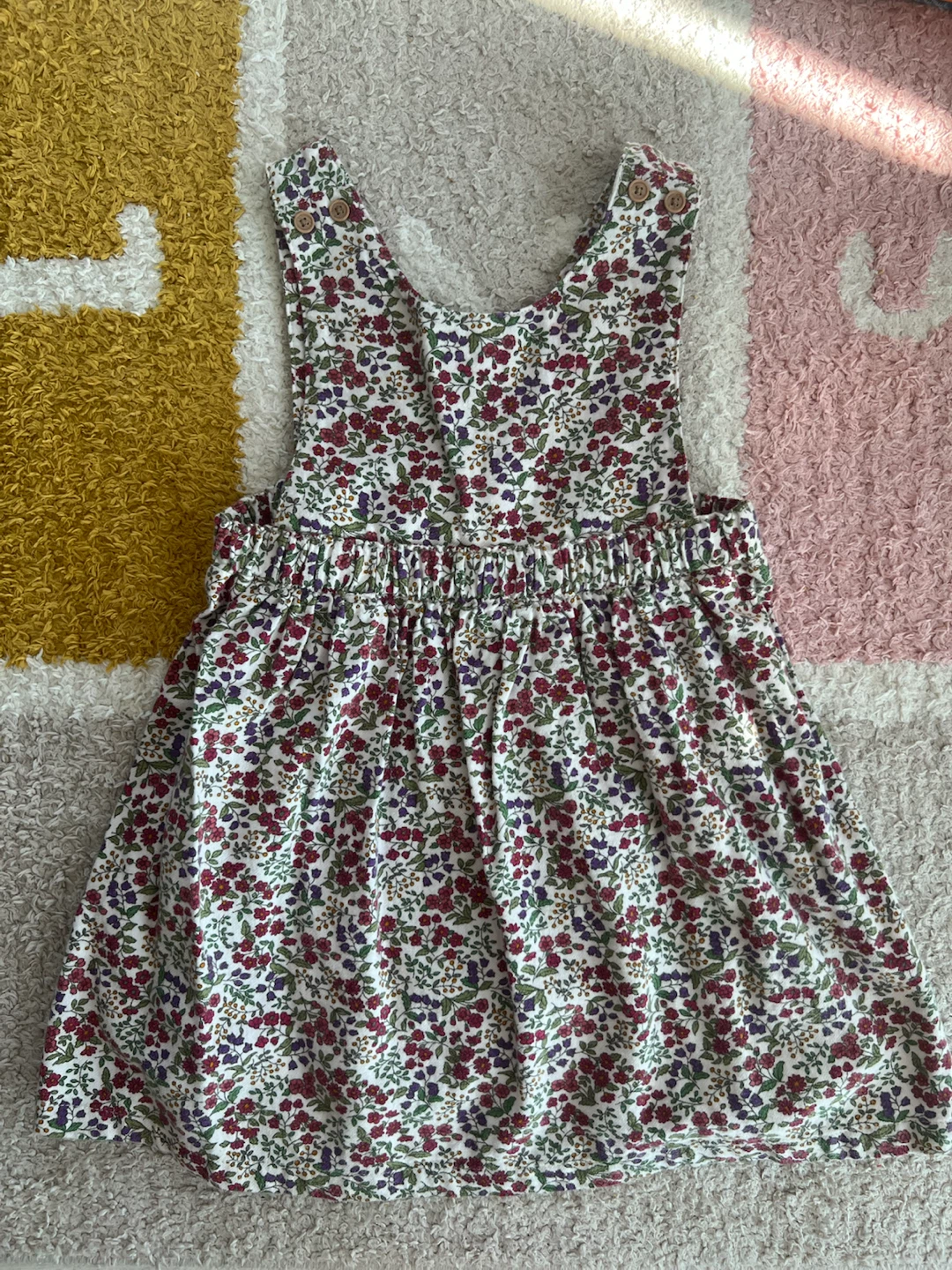Toddler Girl Floral Pinafore Dress