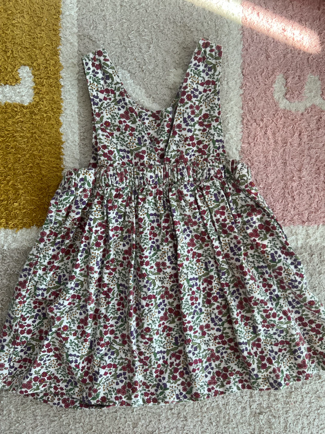 Toddler Girl Floral Pinafore Dress - photo 2