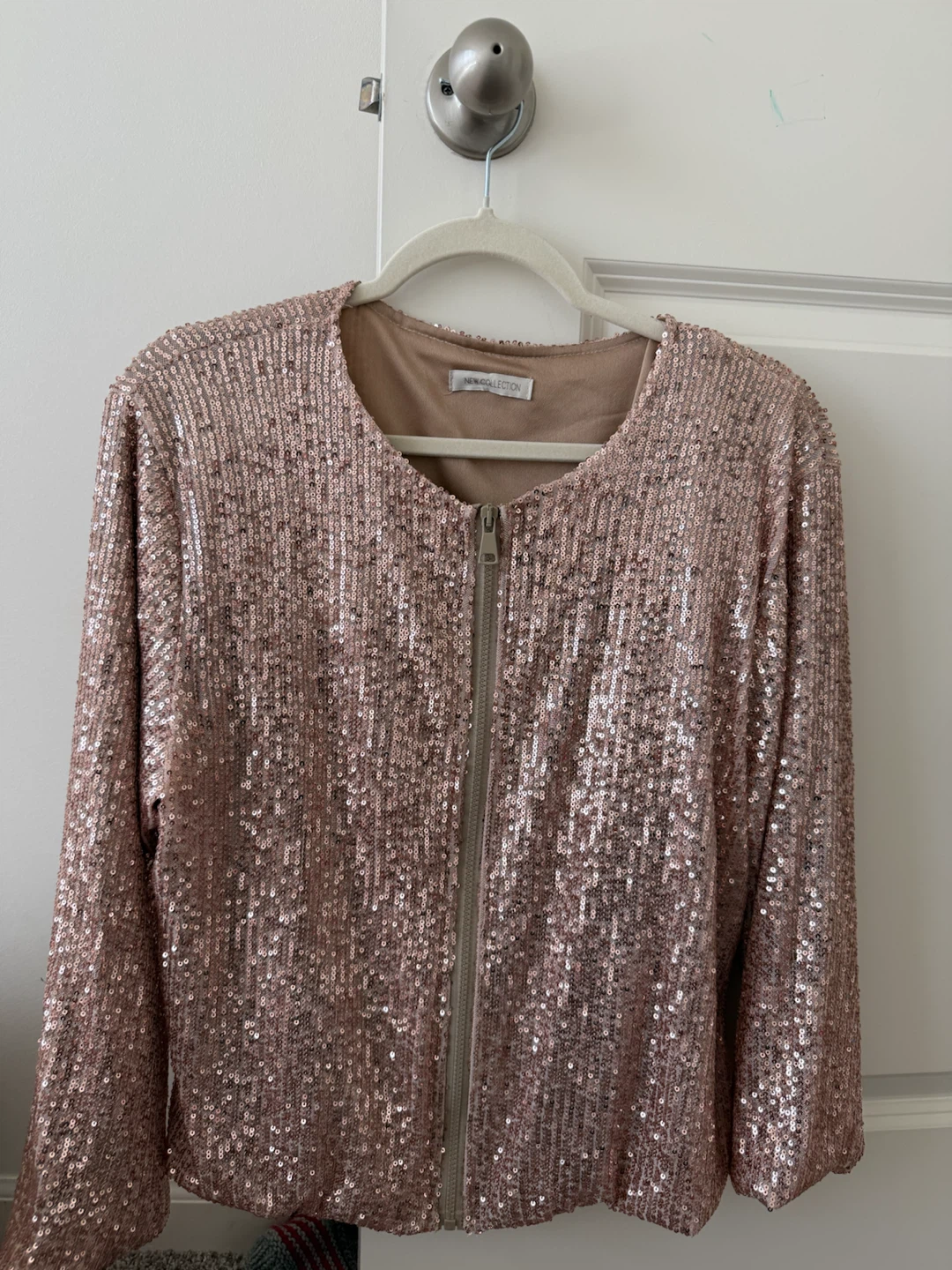 Rose gold sequin jacket
