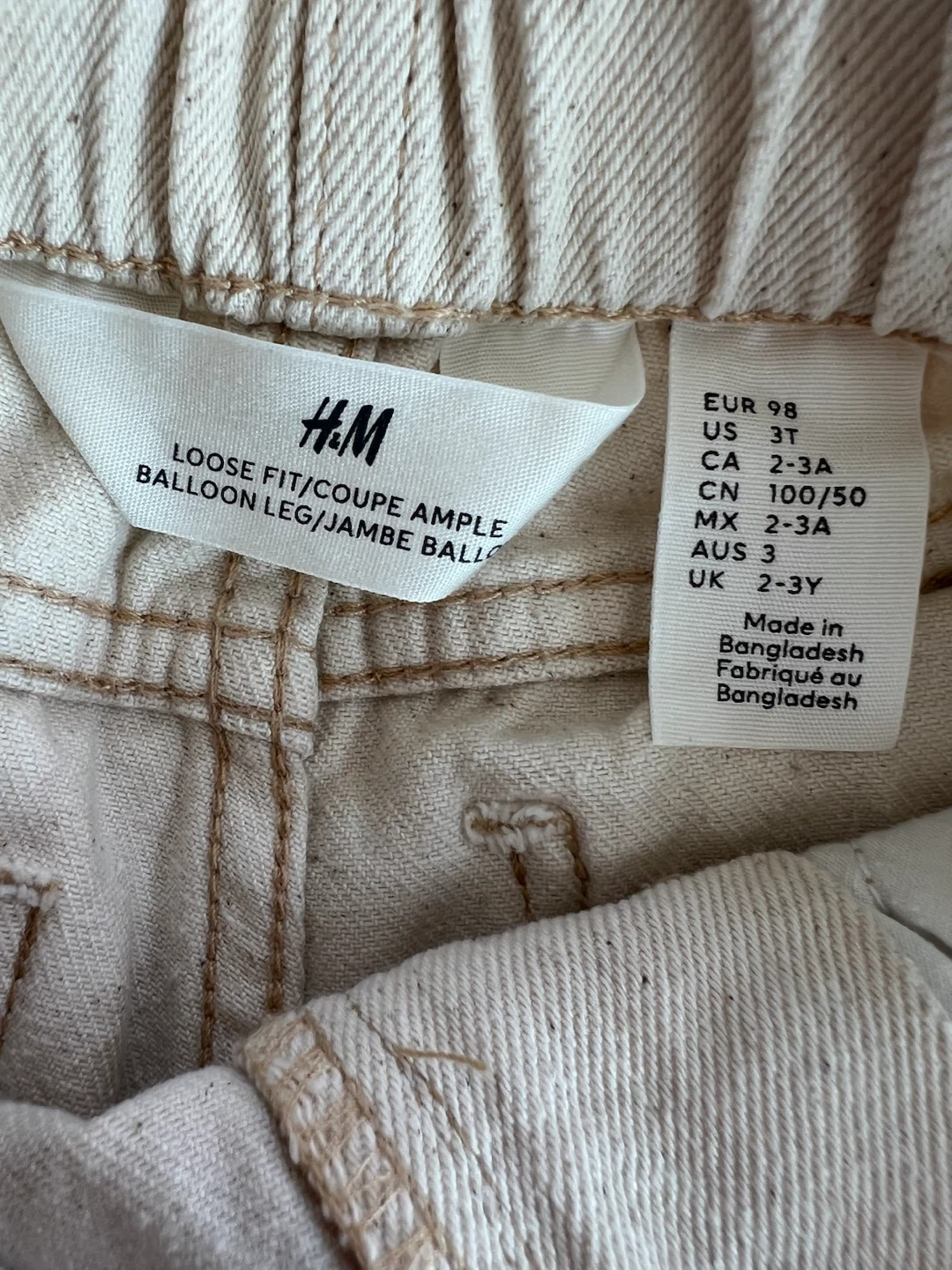H&M Loose Fit Balloon Leg Pants - Size 3T - photo 3