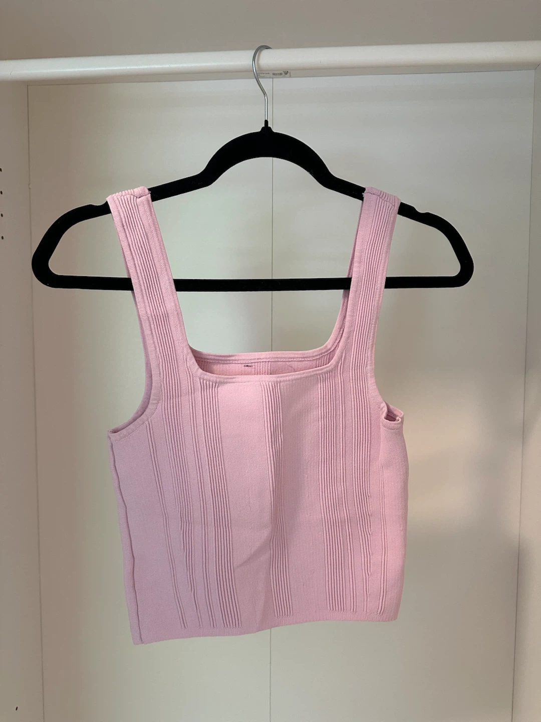 Pink Ribbed Tank