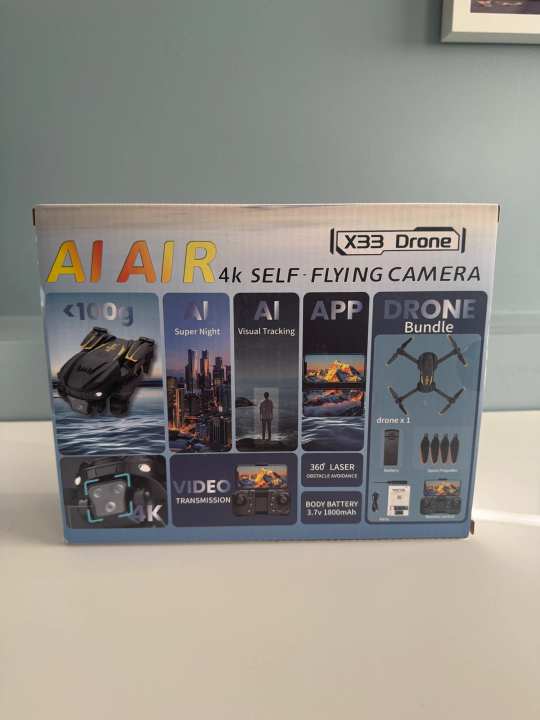AI AIR X33 Drone 4K Self-Flying Camera
