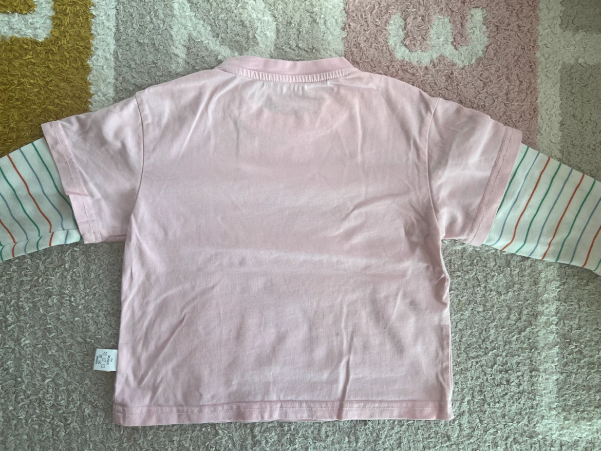 Pink Rainbow Bunny Long Sleeve T-Shirt - photo 2