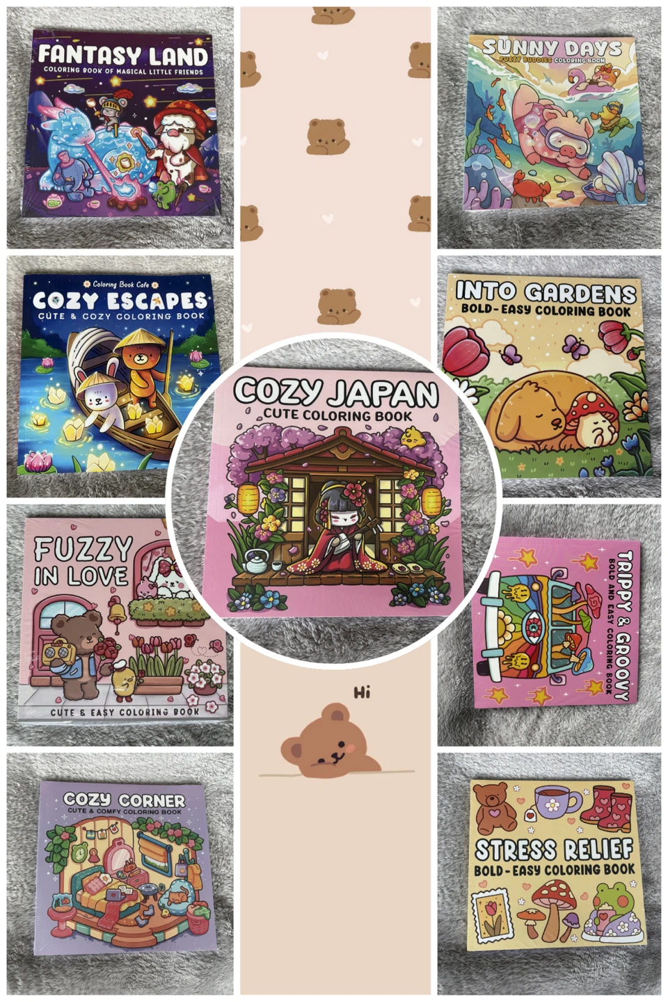 Cozy colouring books for just 8 dollars