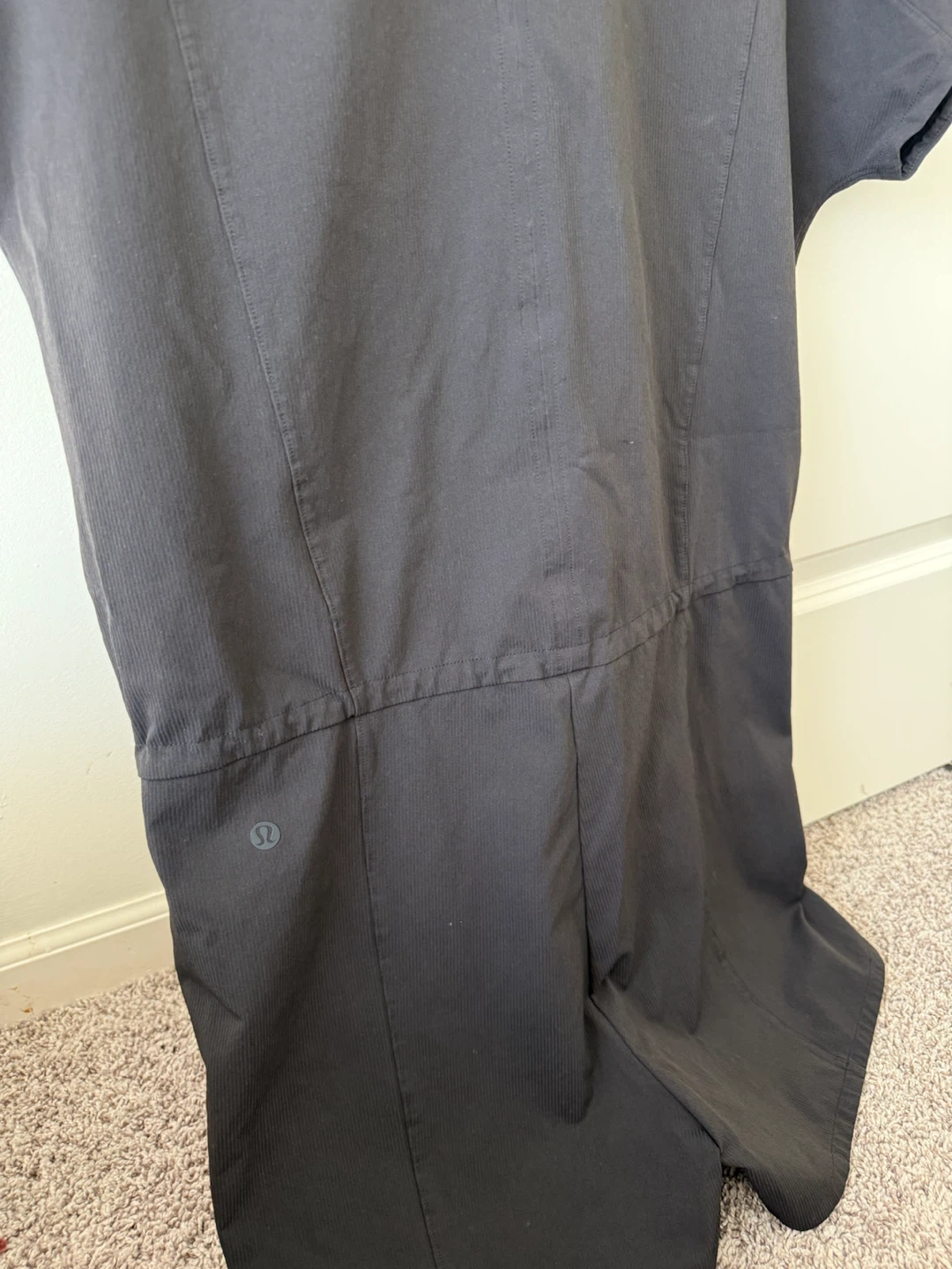 Lululemon Black Short-Sleeve Zip-Up Romper - photo 2