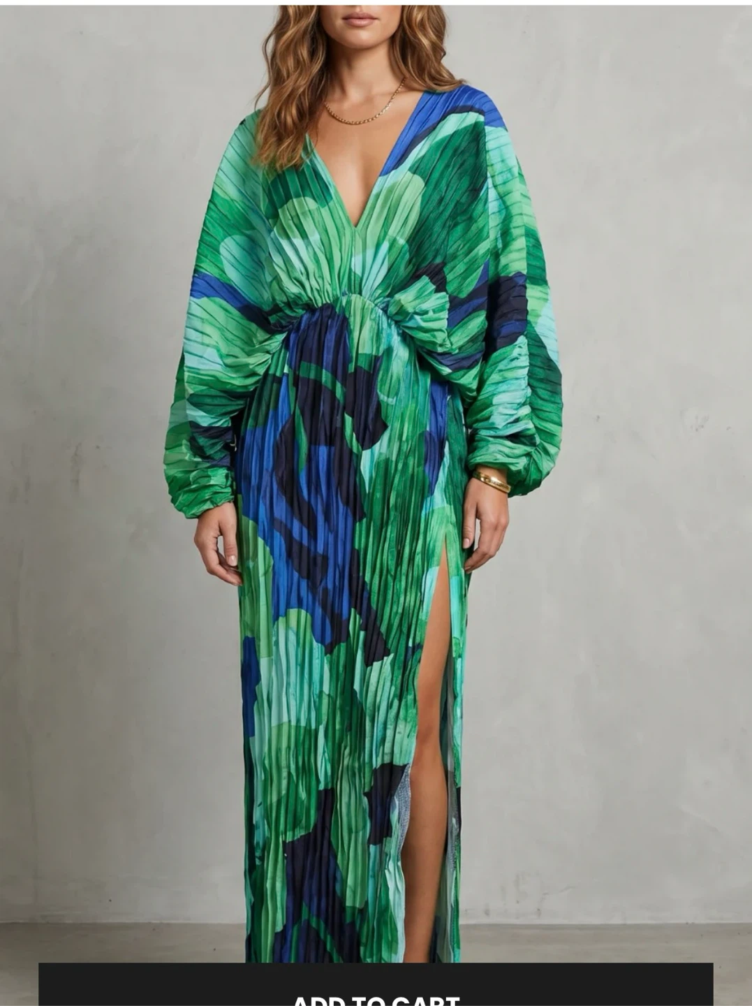 Pleated Maxi Dress