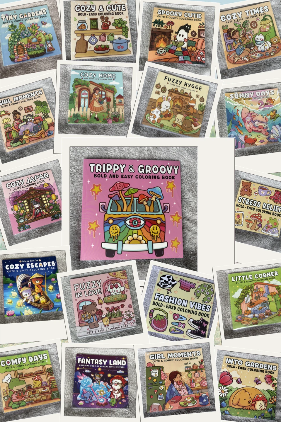 Cozy colouring books for 8 dollars each !