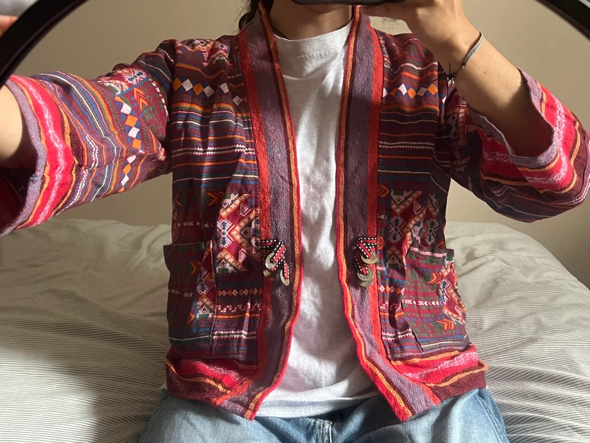 Boho Kimono Jacket with Tribal Print