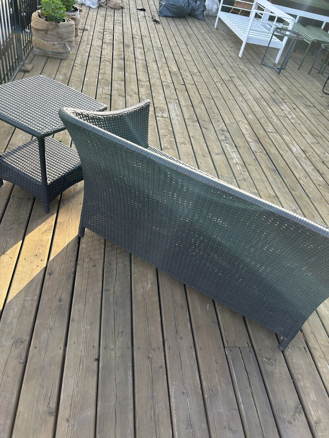 Crate & Barrel Outdoor Sofa and Side table - photo 2
