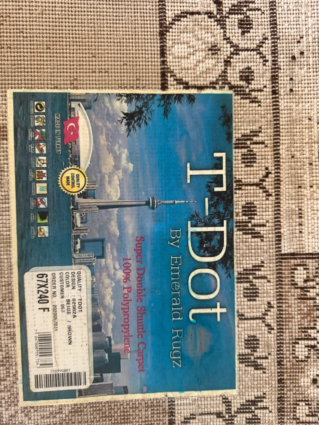 T-dot Carpets+rugs set of 5
