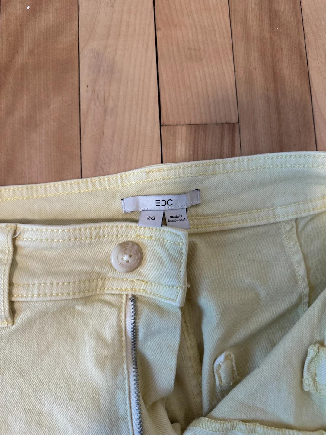EDC Straight Leg Jeans in Yellow - photo 3