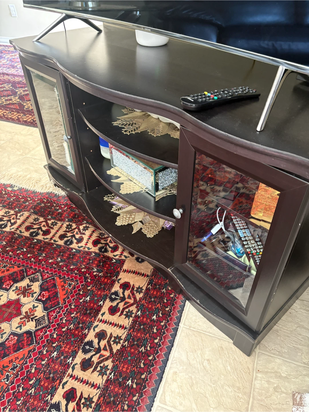 TV Stand with Glass Doors - photo 3