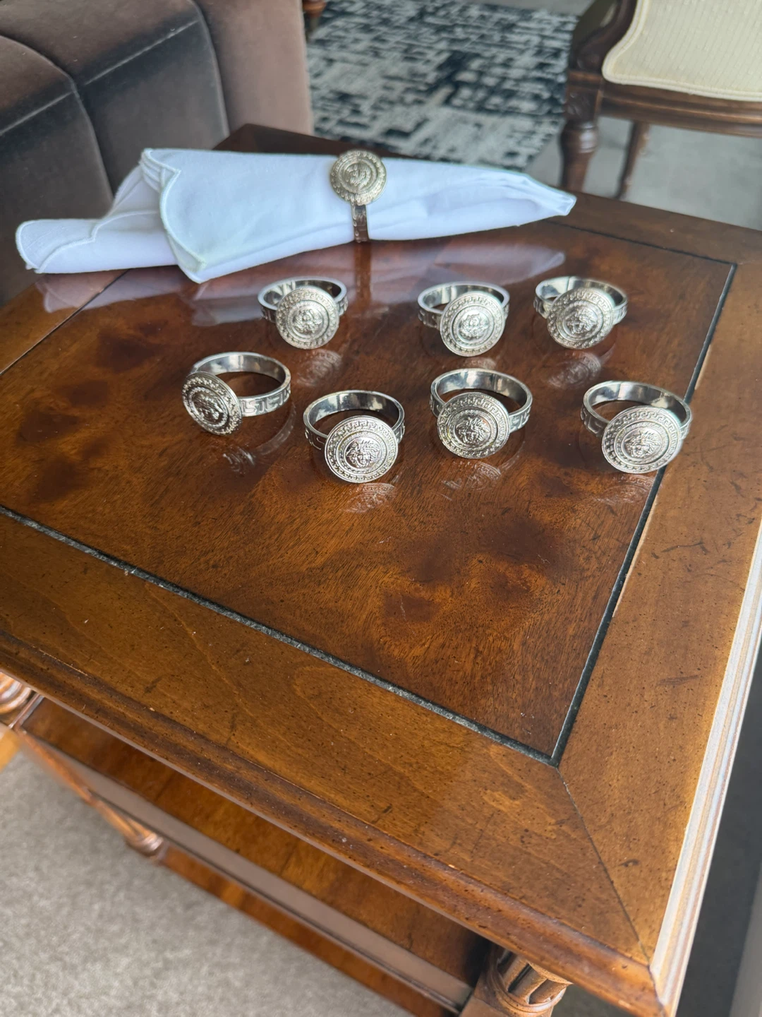 Set of 8 Decorative Napkin Rings