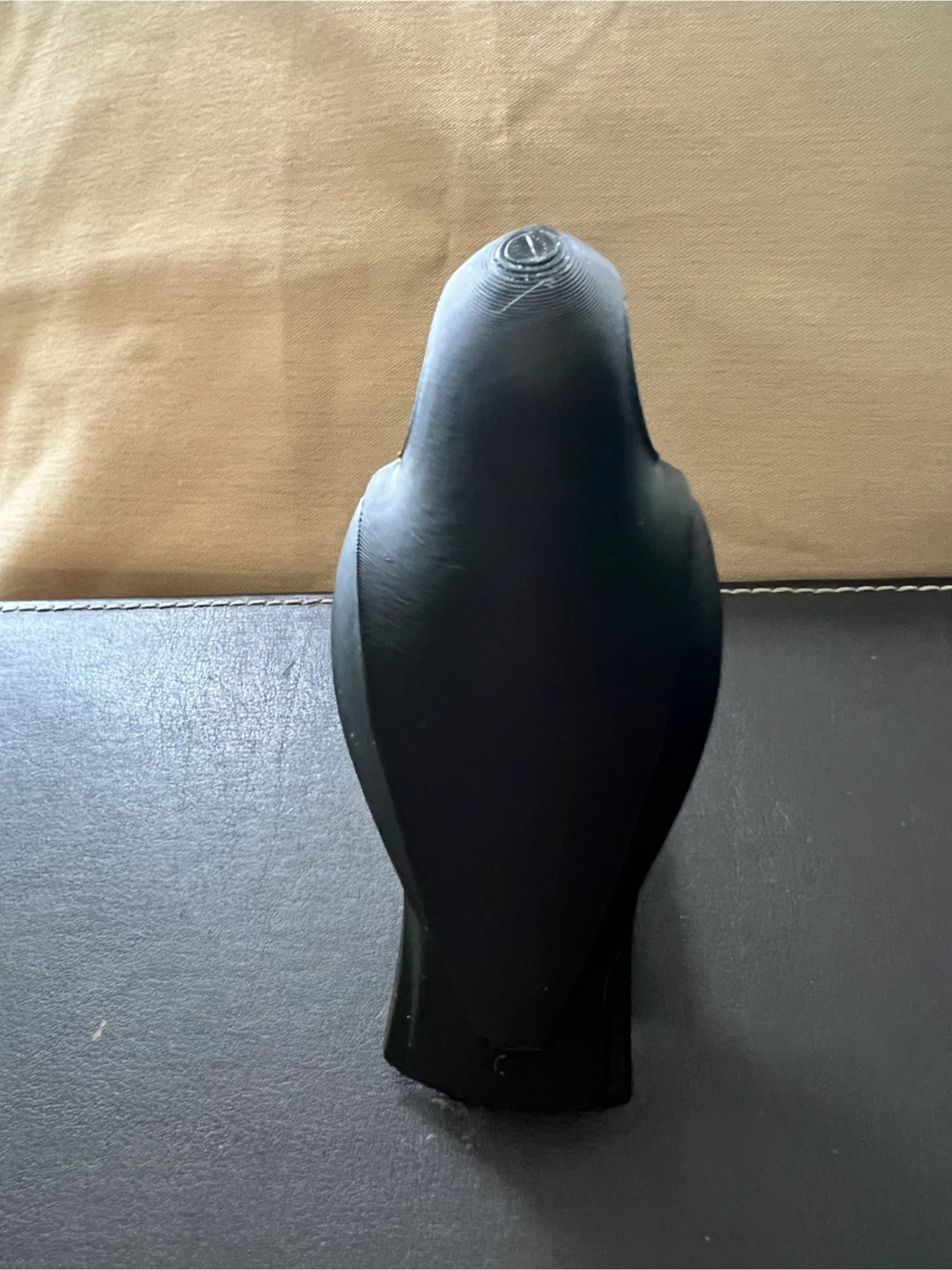 Black 3D Printed Raven Figurine - photo 3