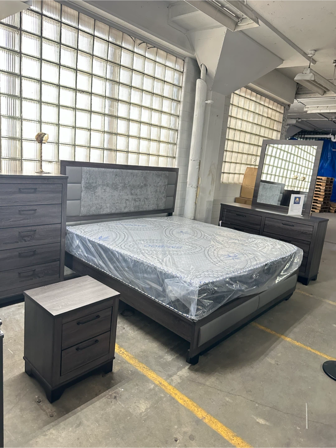 Royal Bedroom Set - Queen Bed, Dresser, Mirror, Nightstand