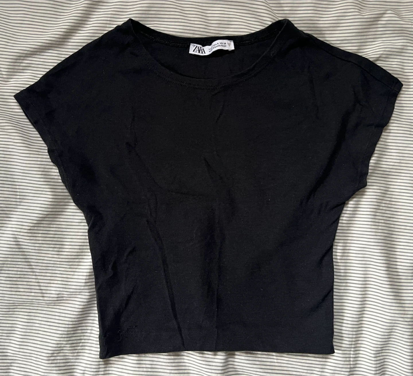 Black Zara Cropped T-Shirt - photo 2
