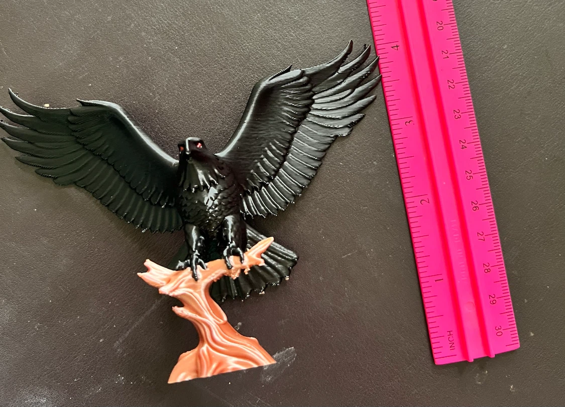 Black crow Figurine with Red Eyes - photo 2