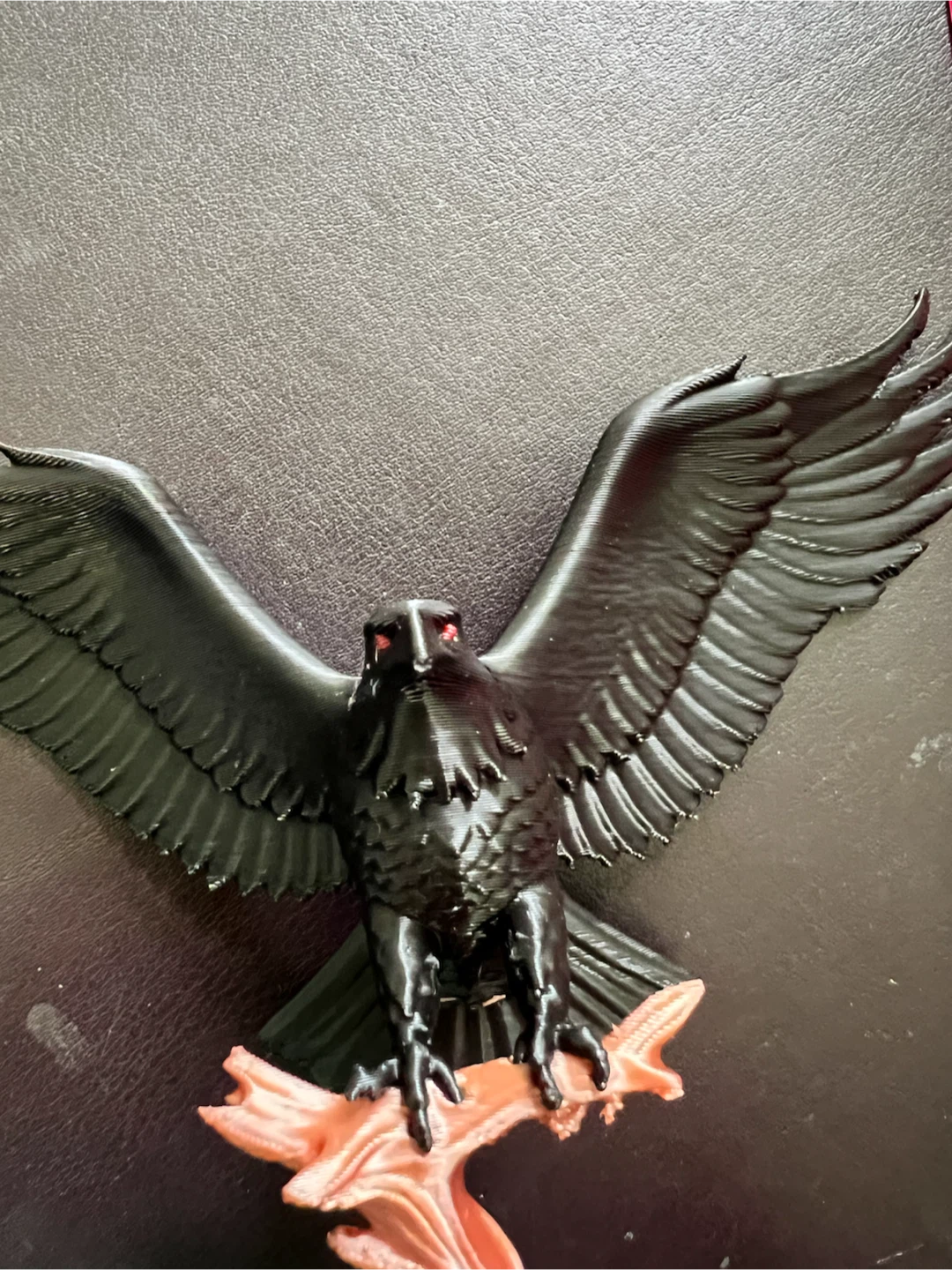 Black crow Figurine with Red Eyes - photo 3