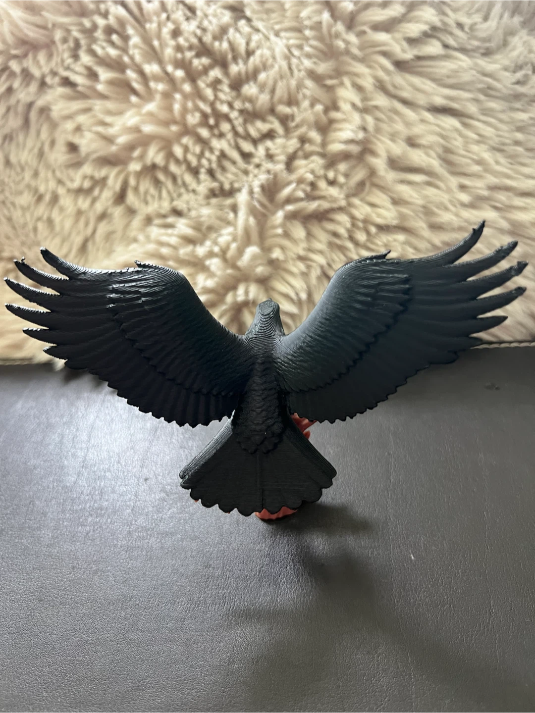 Black crow Figurine with Red Eyes - photo 4