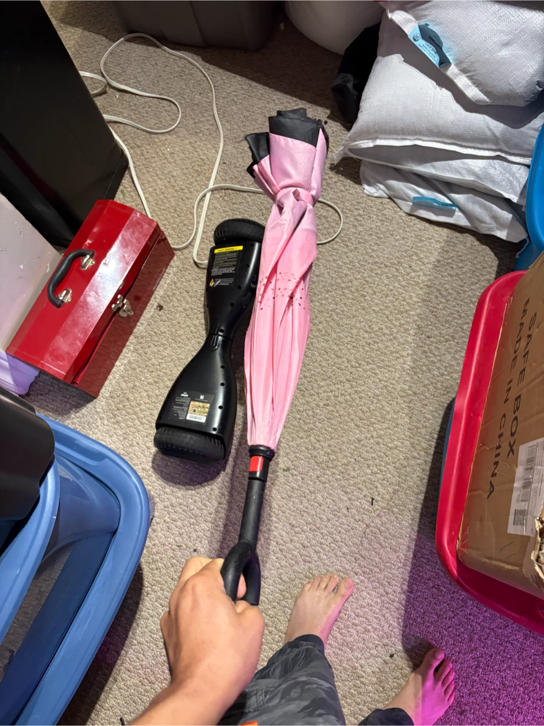 Pink Folding Umbrella