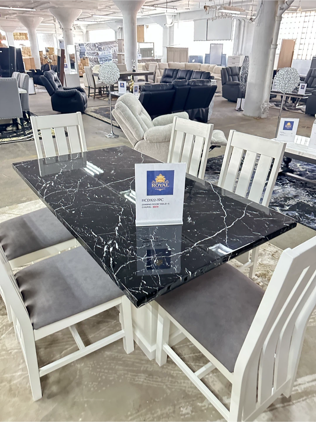 Royal Dining Table and 6 Chairs Set