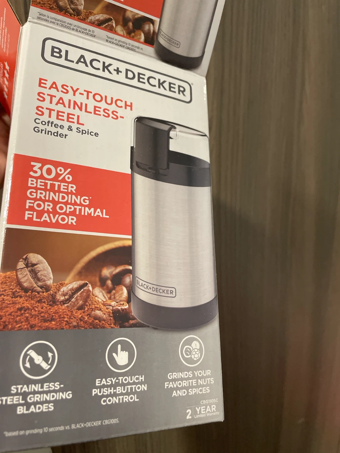 Black+Decker Stainless Steel Coffee & Spice Grinder