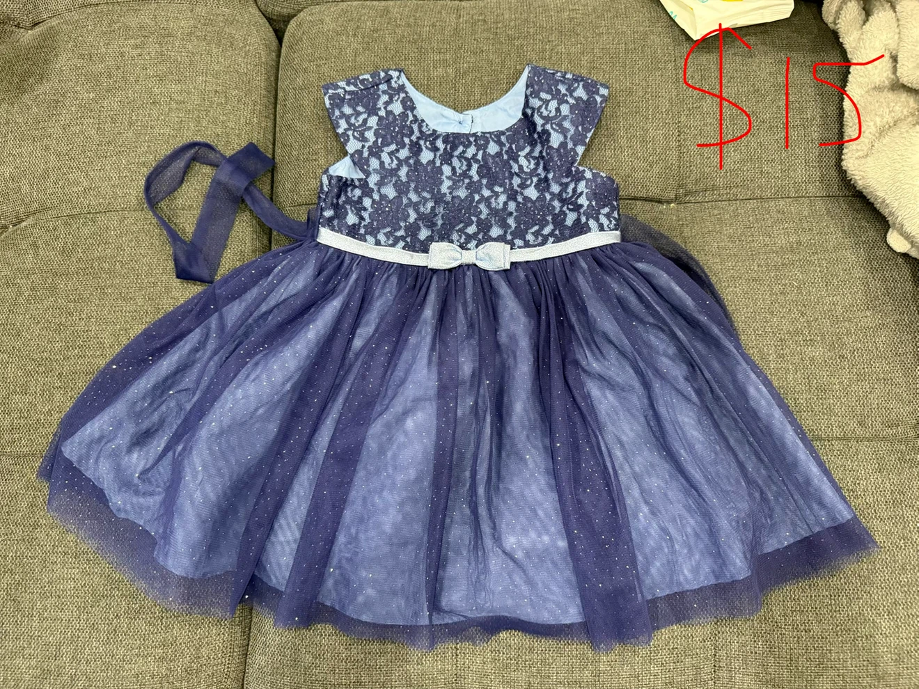 Girls' Sparkly Blue Dress
