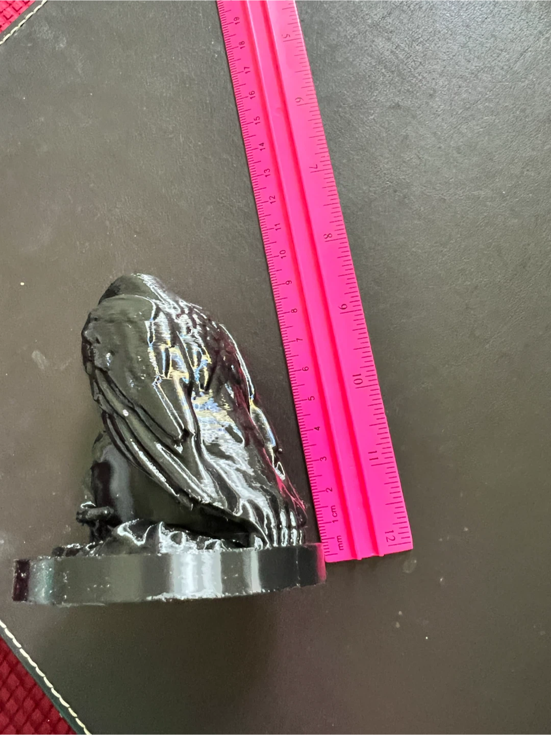 Black Eagle on Skull Figurine - photo 5