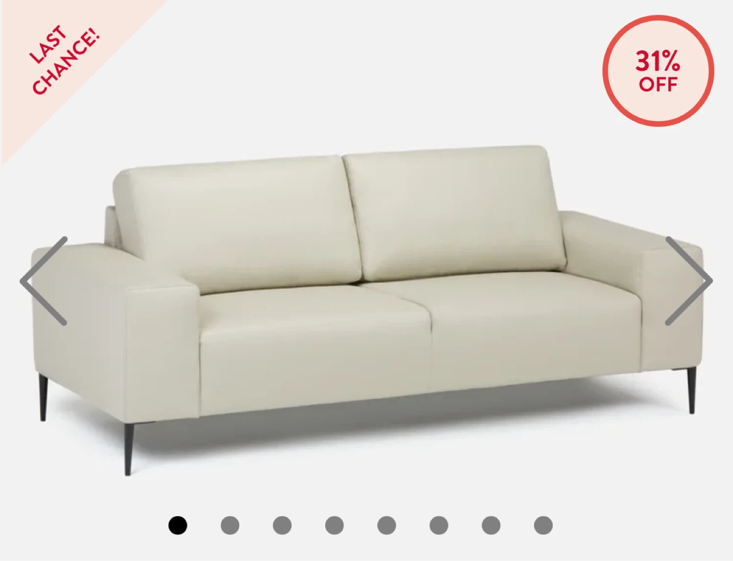 Structube ORLY-  Light Grey Sofa - photo 2
