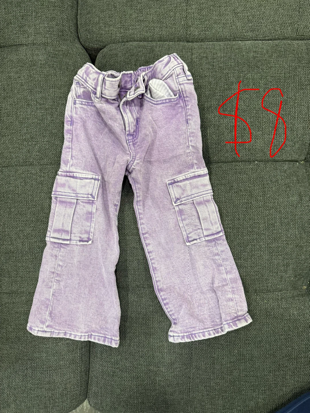 Girls Purple Cargo Pants