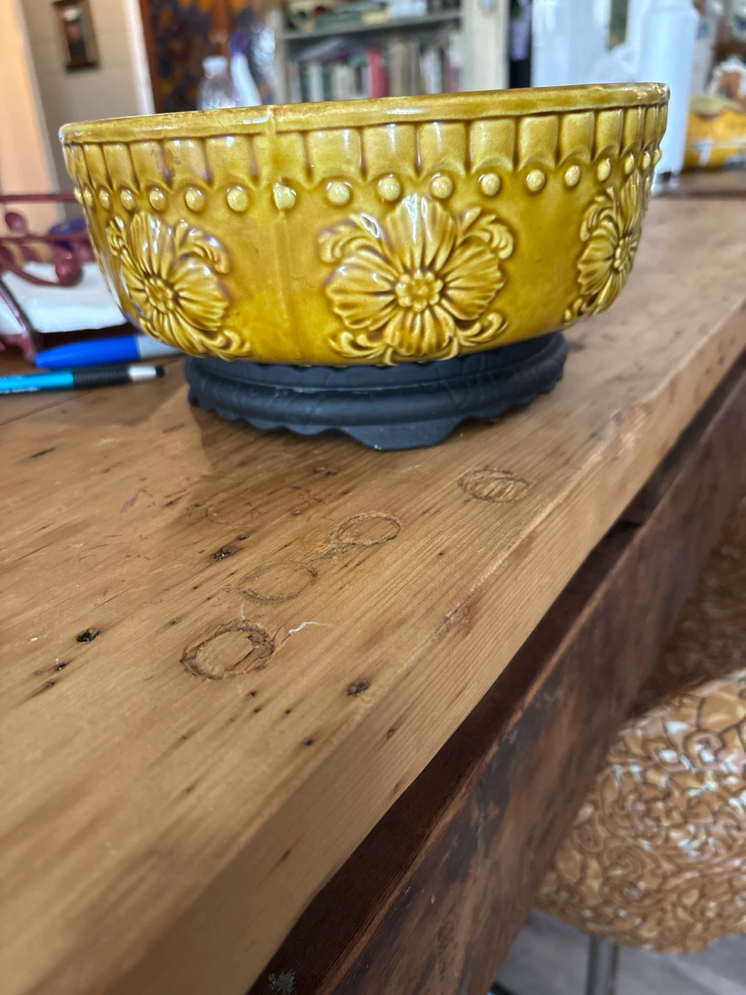 Vintage Embossed Ceramic Bowl - photo 3