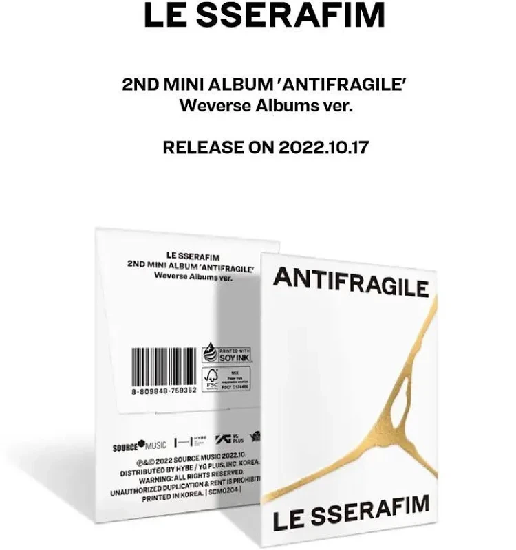 LE SSERAFIM - ANTIFRAGILE (2ND Mini ALBUM) WEVERSE ALBUMS VER.
