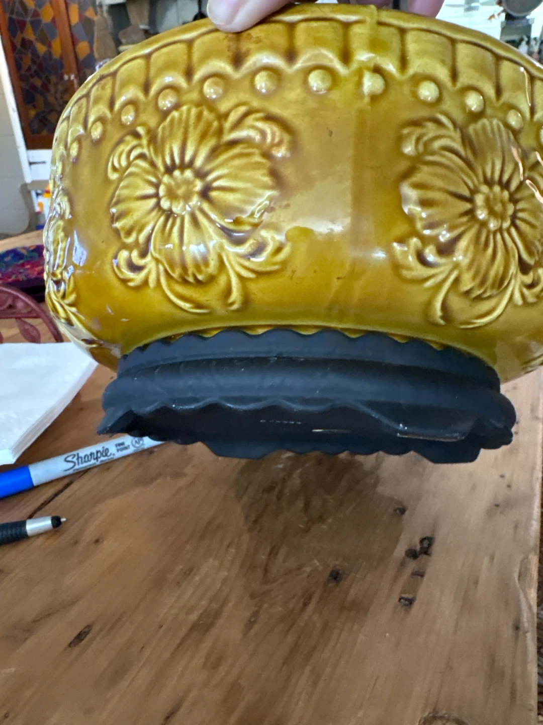 Vintage Embossed Ceramic Bowl - photo 4