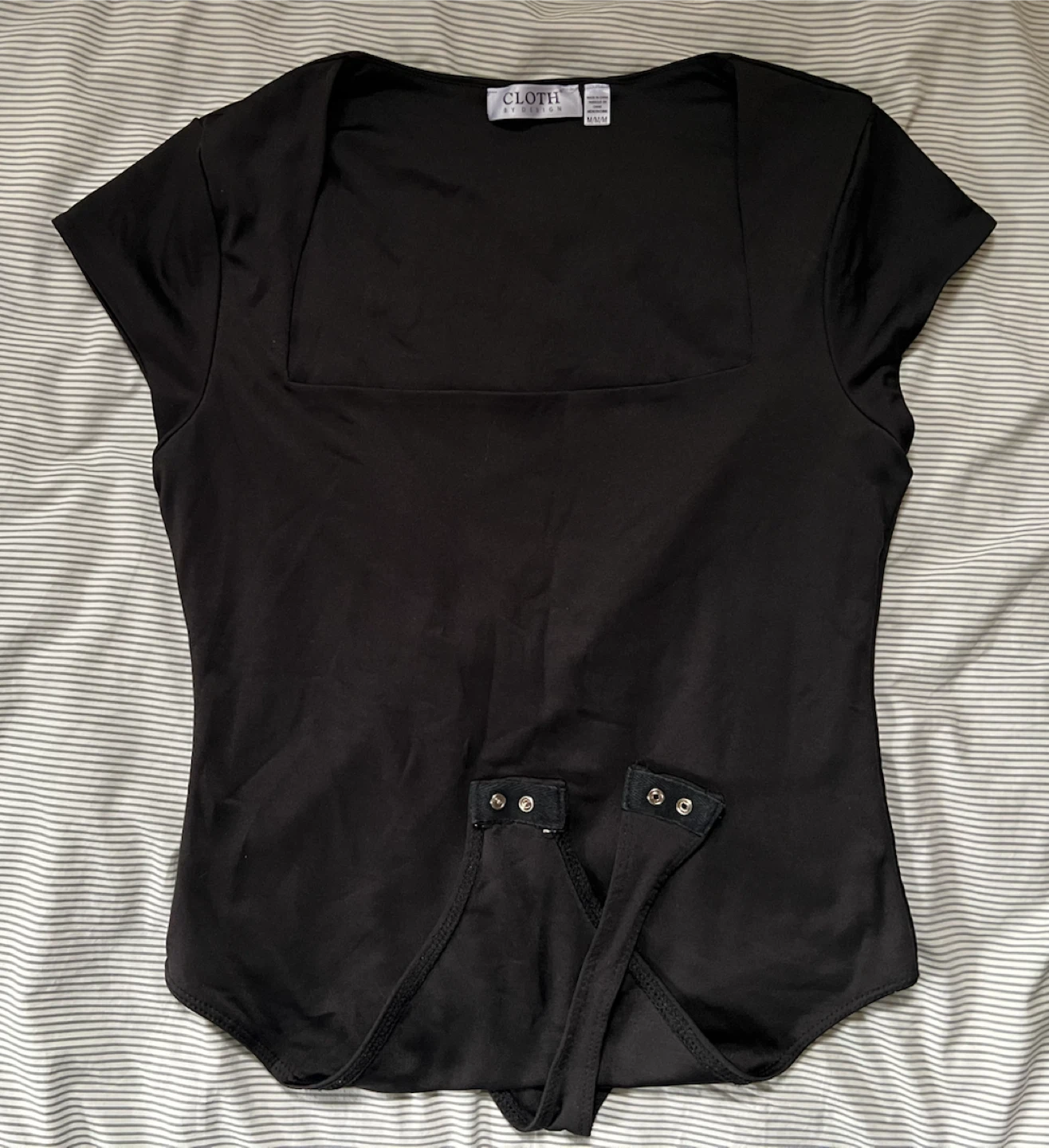 Black Top Square Neck Bodysuit - photo 2