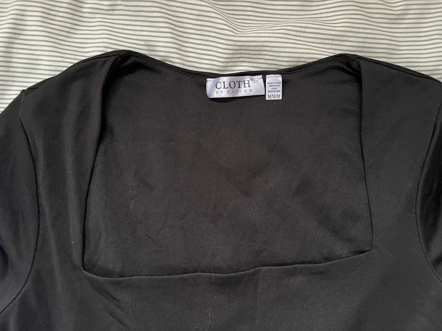 Black Top Square Neck Bodysuit - photo 3