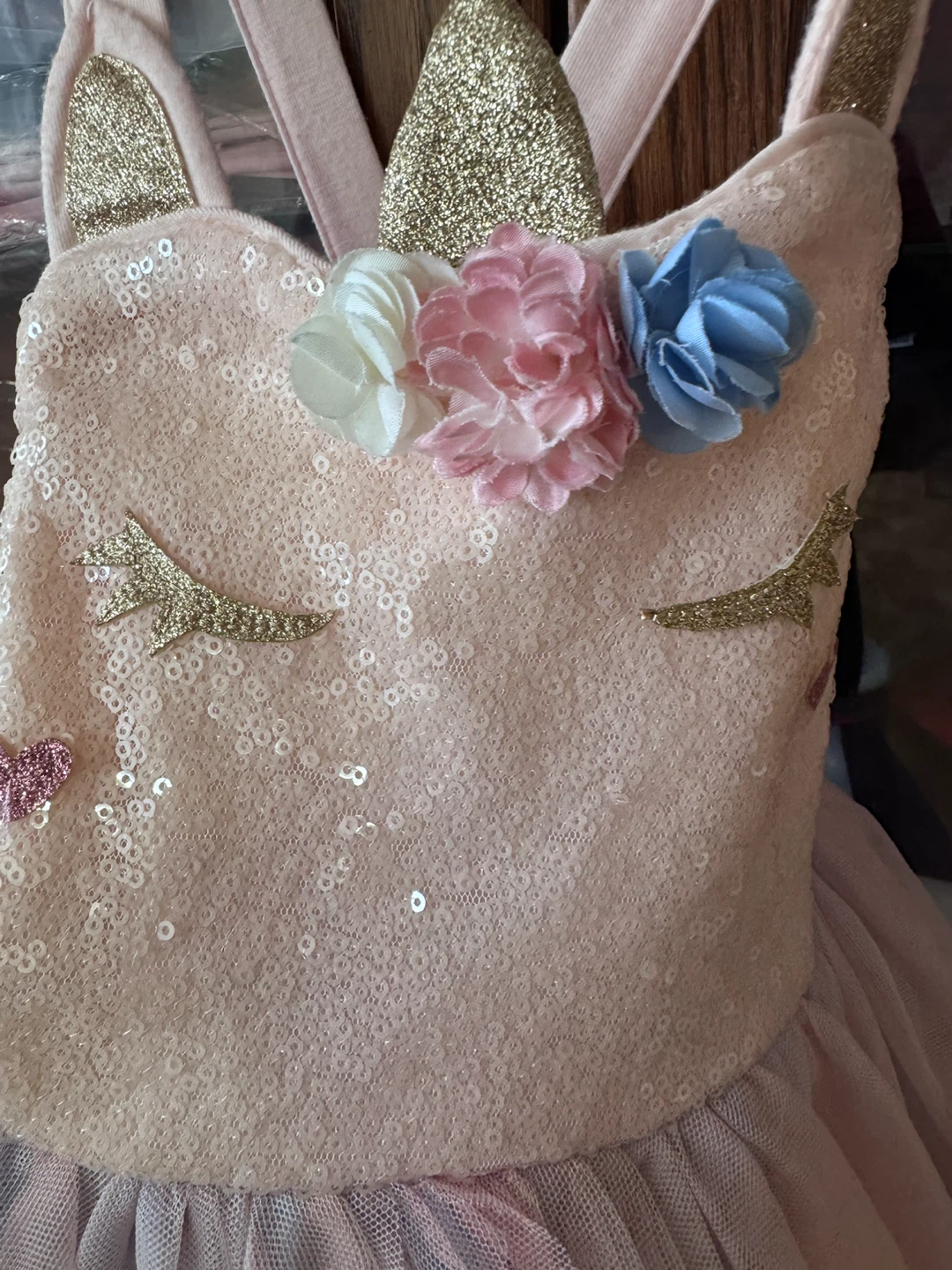 Pink & Violet Unicorn Sequin Tutu Dress Size 4 - photo 2
