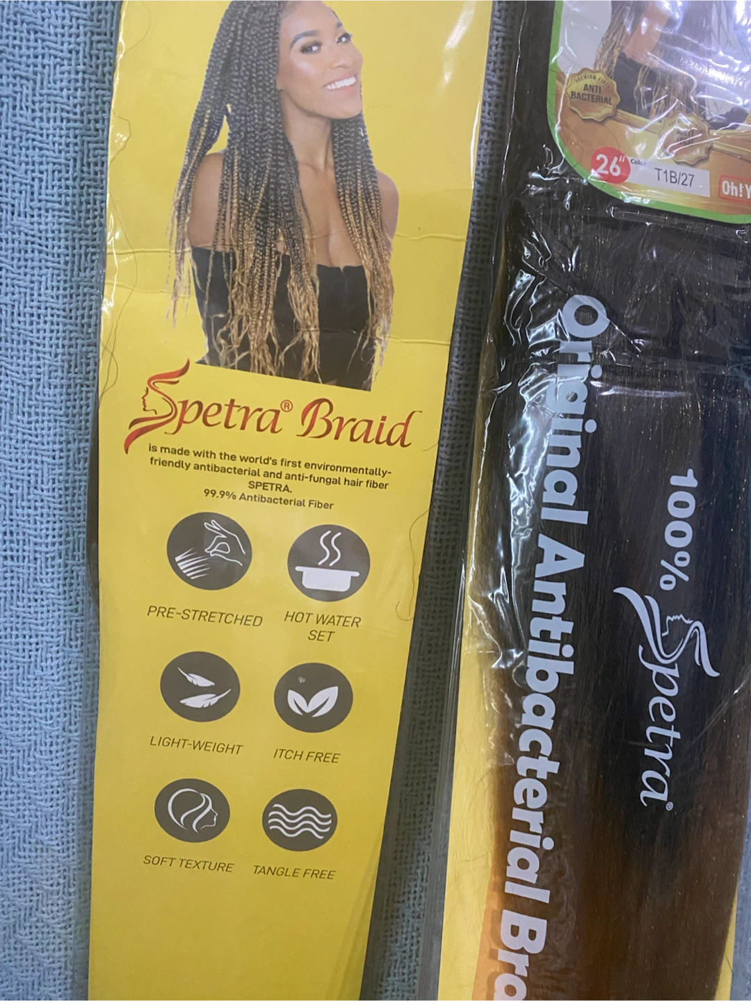 Spetra Braid Pre-Stretched Original Antibacterial Hair T1B/27 - photo 5