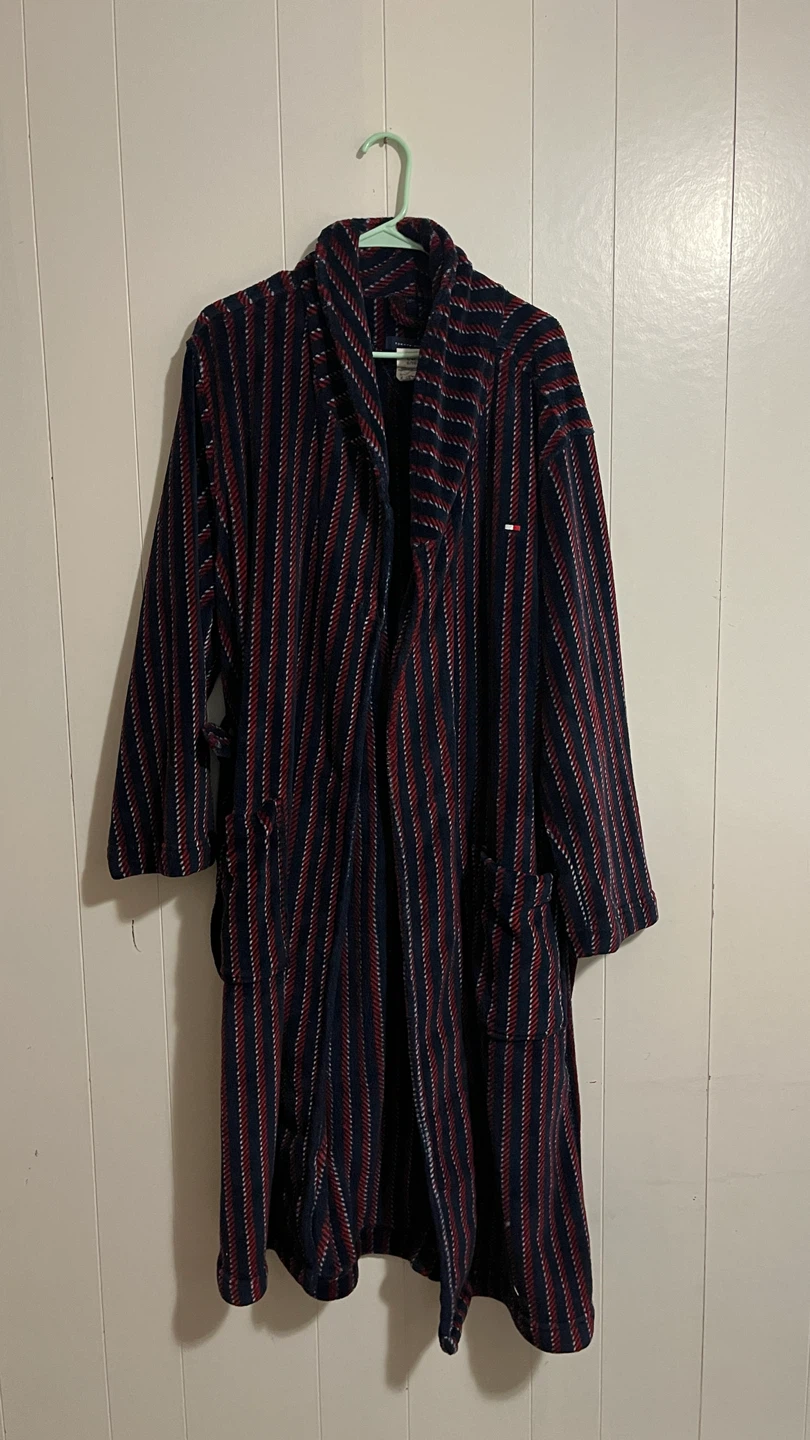 Tommy Hilfiger Striped Fleece Robe L/XL
