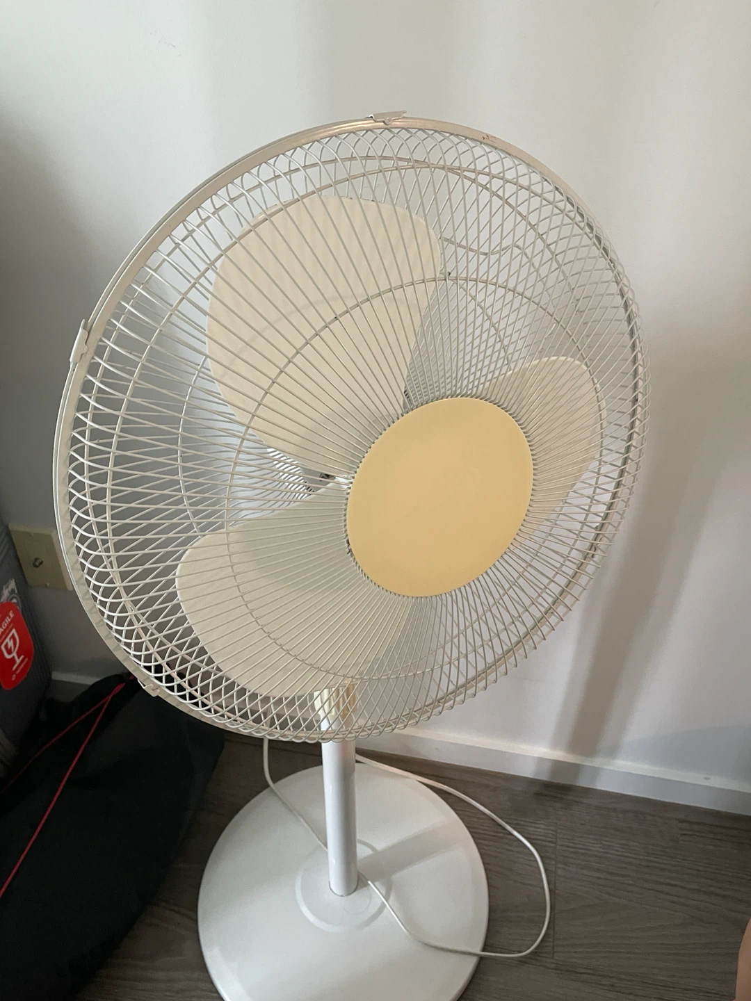 White Standing Fan