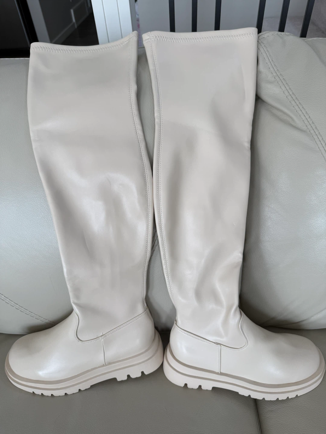 Biege Thigh High Boots - photo 2