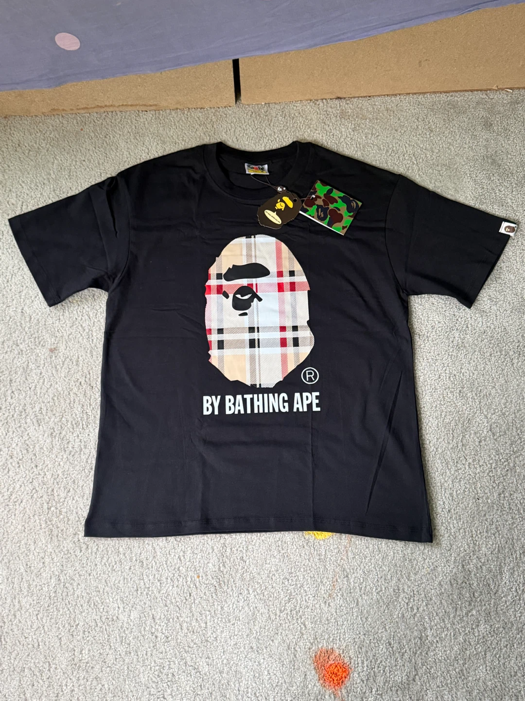 A Bathing Ape X Burberry Tee Black