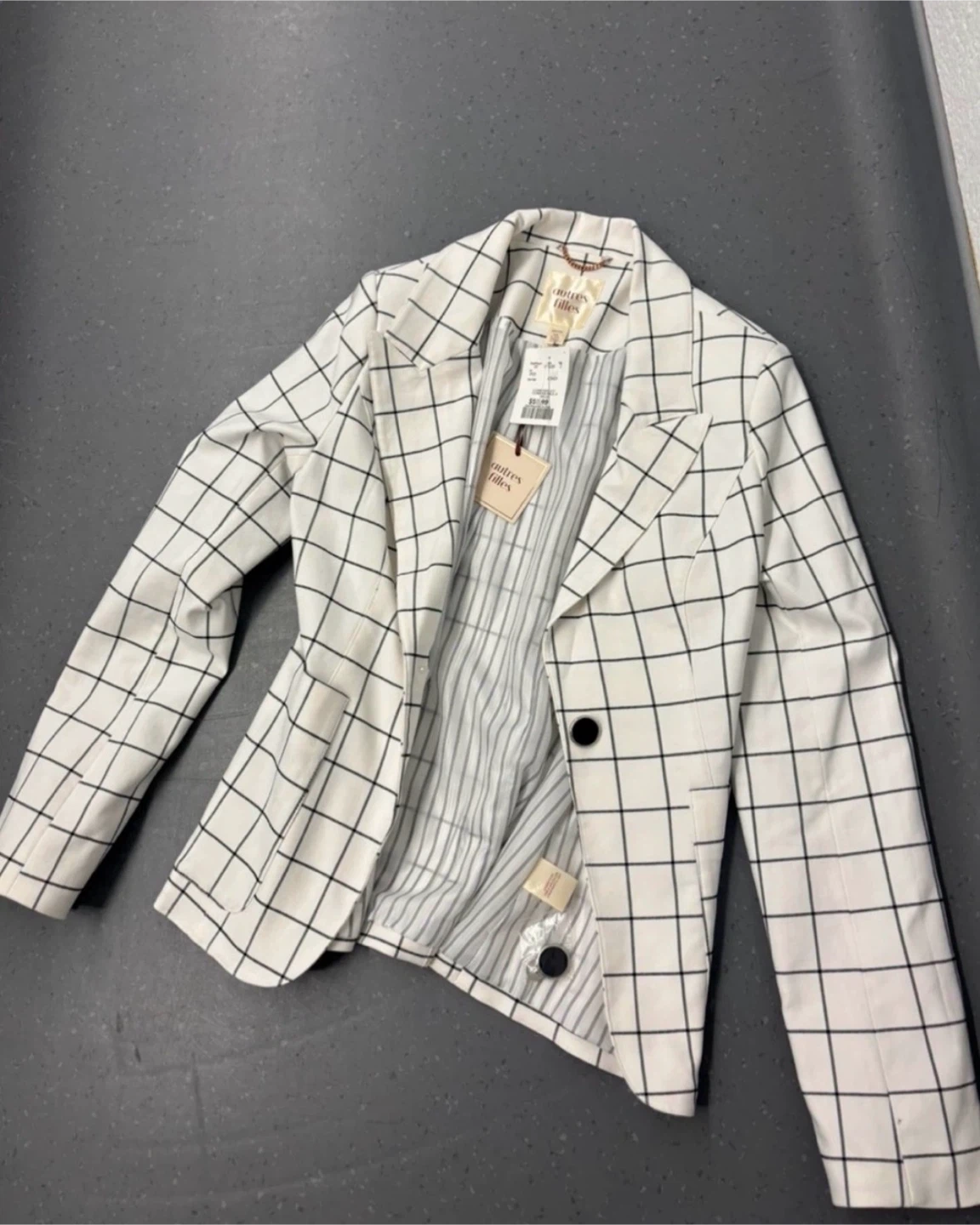 Autres Filles White & Black Blazer