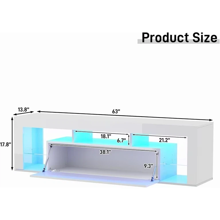 ChVans Floating TV Stand for TV's up to 75", Wall Mounted - photo 2