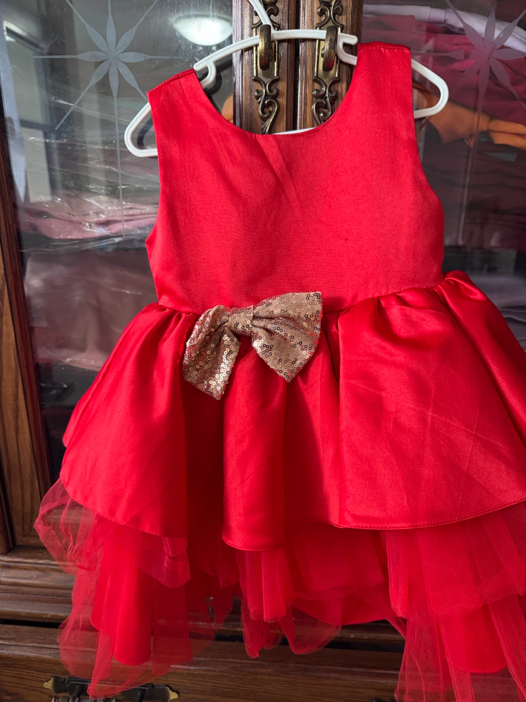 Sparkle Red Bow Dress for 2-3 Years Old - photo 2